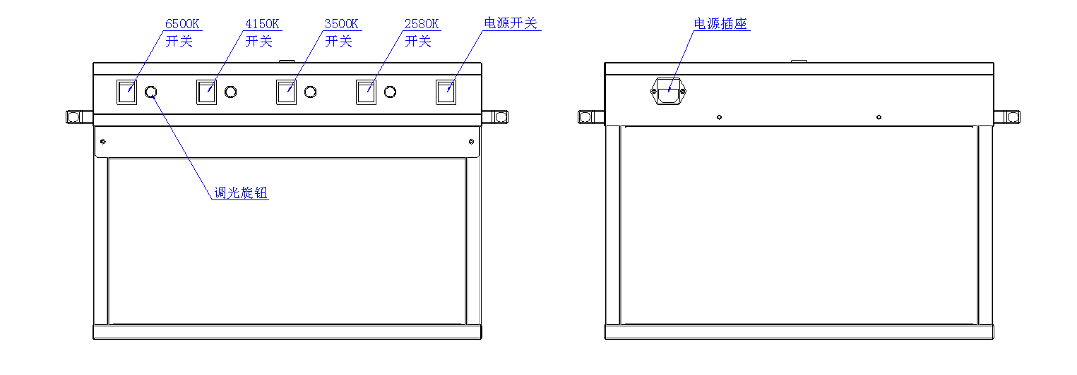 定制燈箱功能標(biāo)注